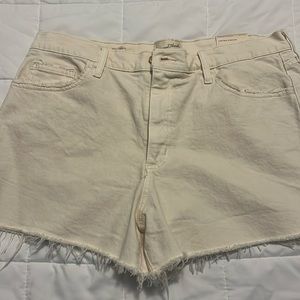 NWT ivory denim short